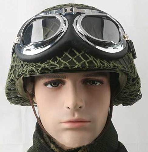 GPP Perfect WWII US Army M1 Green Helmet Replica with Net Cover & Goggles
