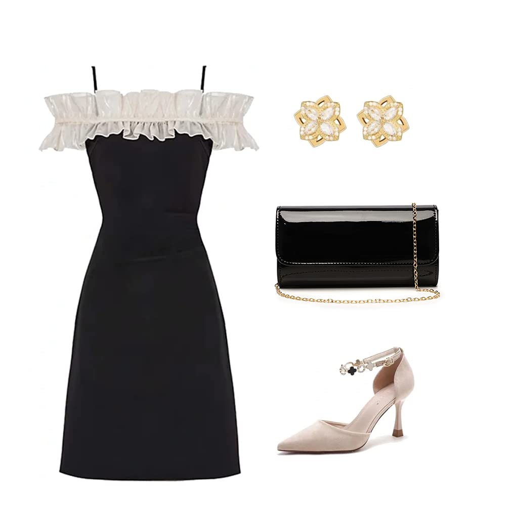 Bolso de mano de charol para mujer, elegante bolso de hombro para Navidad, boda, fiesta, baile de graduación