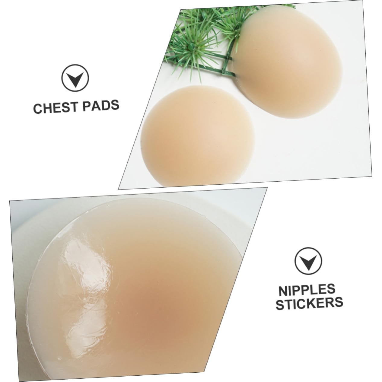 CONGARTENO Unique Women Nipple Stickers 8cm Solid Silicone No Bumps Gentle Comfortable Invisible Bra Underwear Decor Khaki