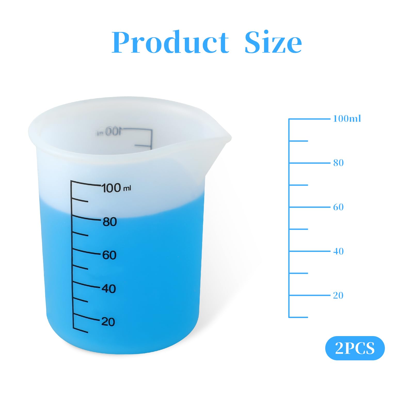 2Pcs Washable Silicone Laundry Detergent Measuring Cup - Reusable Flexible Cup for Liquid Detergent in Laundry Room - Image 2
