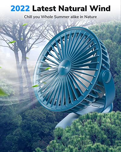 Cafele 6 Inch Rechargeable Clip On Fan, 4 Speeds 24H Small Fan With Strong Airflow, Clip & Desk Personal Usb Fan With Sturdy Clamp - Ultra Quiet Operation For Office, Dorm, Bedroom, Stroller #TOP1