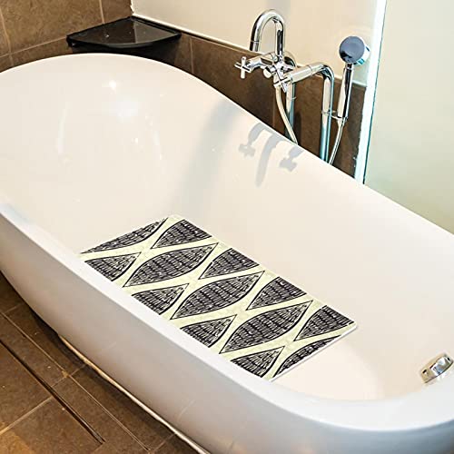 Tapis de bain antidérapant baignoire bébé senior trous drainage noir - 5