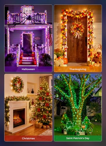 LED Smart Christmas Tree Lights, 200LED 66FT Color Changing - image 7