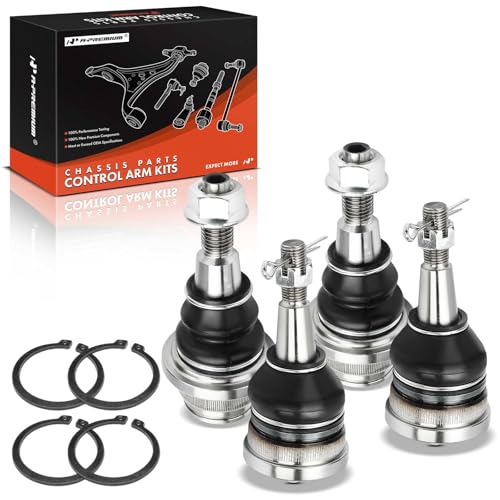 A-Premium Set of 4, Front Upper & Lower Ball Joints