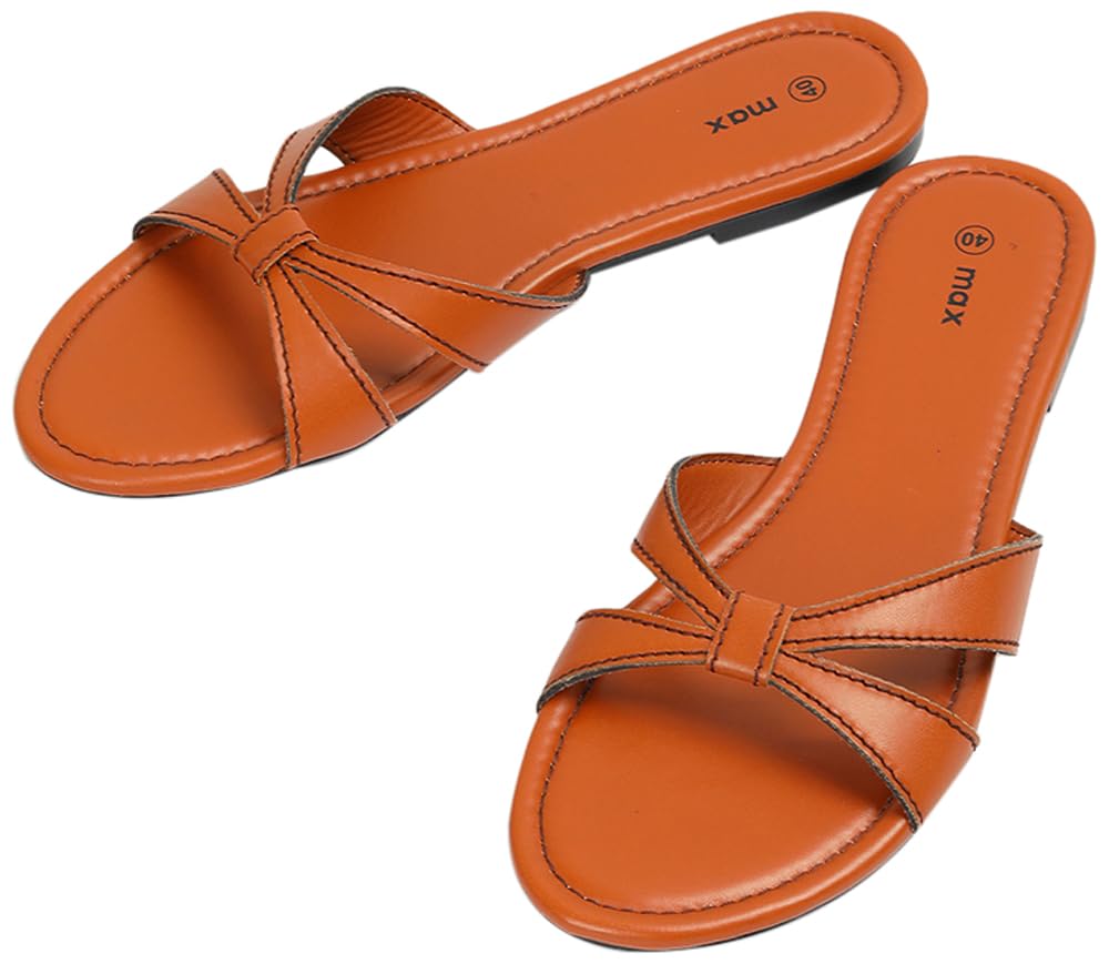 Max Women Open-Toe Flat Sandals,Tan,38 (B0D9QJ2VCB) Amazon Price History, Amazon Price Tracker