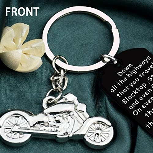 Motorcycle Keychain For Men Safe Ride Travel Biker Gift To Dad Son Husband image 5