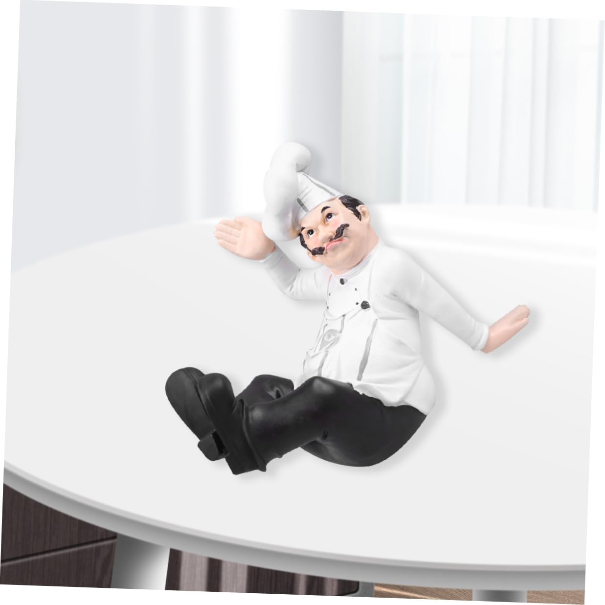Statuetta Chef in Resina Europea Mini Scultura Decorativa da Cucina per Bar e Ristorante Chef Stabile per Tavolo e Casa Regalo per Amanti della Cucina