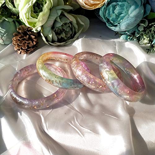 Verttop Better Quality Diy 4 Pcs Different Size Liquid Bracelet Silicone Mould Mold Round For Resin Curve Bangle Bracelet Jewelry Making Casting Mould Handmade Craft #TOP4