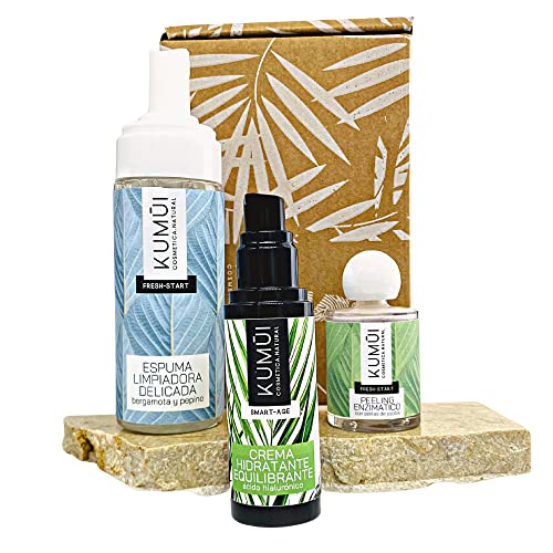 Tratamiento anti acné y marcas - piel acneica, mixta o con poros y puntos negros – con prebioticos, acido salicilico natural y niacinamida para quitar manchas y rojez de granos - 3 pasos