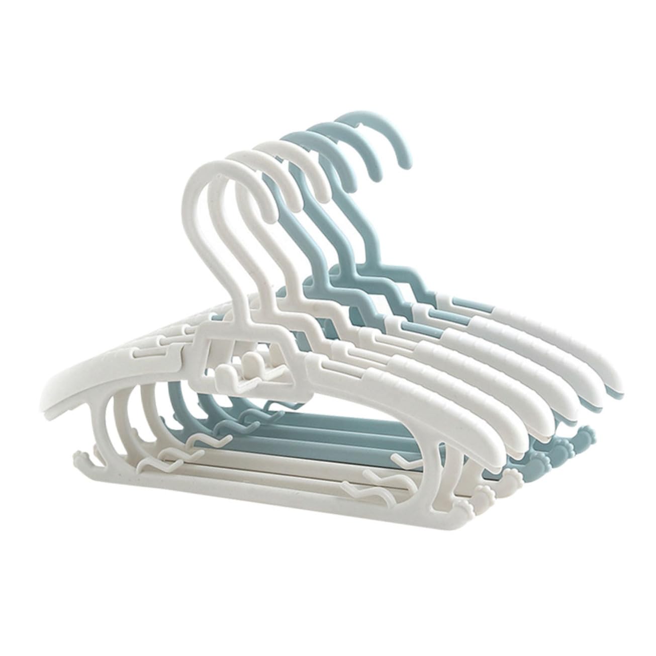 SOLUSTRE Djustable Baby Hangers 10 Pack Boys and Girls Clothing Hangers Anti-Slip Baby Hanger Set Sturdy Design for Boys Girls and Nurseries