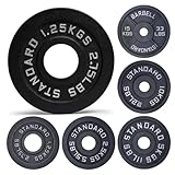 NORTHERN Olympic 2” Cast Iron Weight Plates Disc Pair, Strength Training, Cross Fitness, Deadlifts, Weightlifting, Bodybuilding Iron Plates for Home & Commercial Gym 1.25, 2.5, 5, 10,15, 20, 25Kg Pair