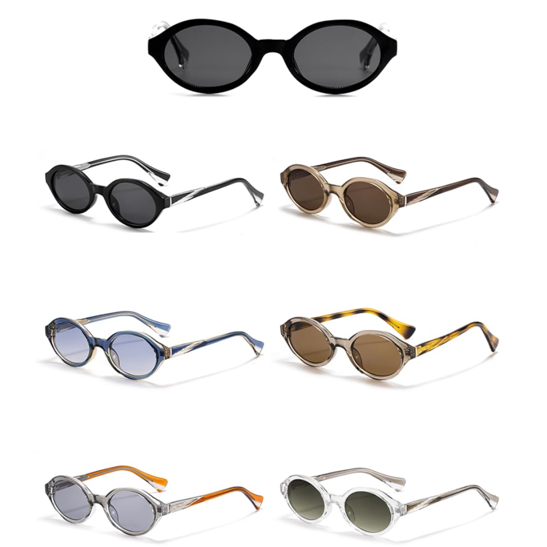 Retro damskie owalne okulary przeciwsłoneczne z grubymi ramkami męskie outdoorowe moda do jazdy na świeżym powietrzu Uv40