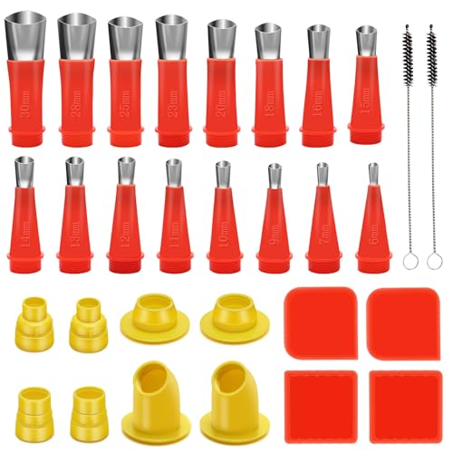 Coldairsoap 30Pcs Caulking Finisher Kit Caulking Nozzle Coating Tool