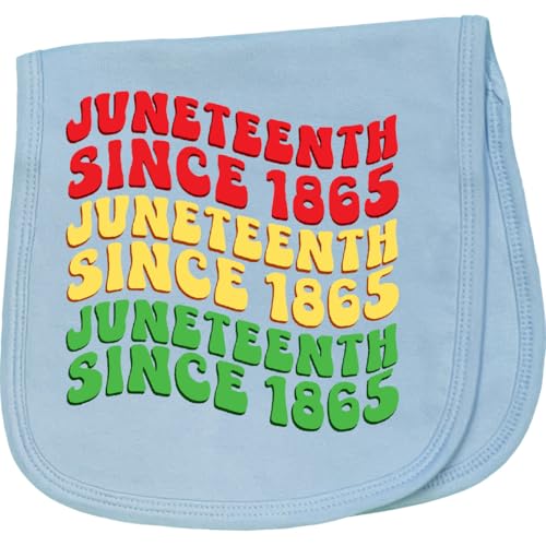 inktastic Juneteenth Since 6.19.1865 Baby Burp Cloth Light Blue 45497