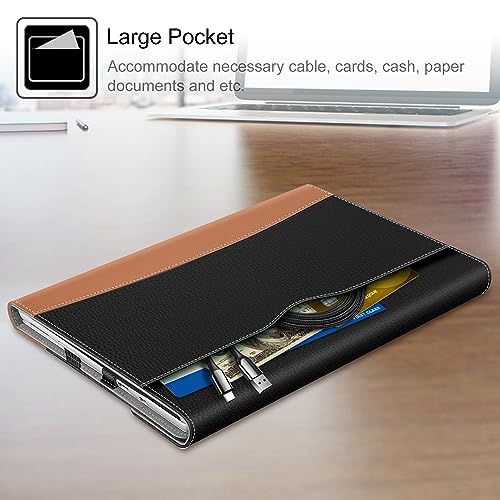 Image of Fintie Case for 12.3 Inch Microsoft Surface Pro 7, Surface Pro 6, Surface Pro 5, Surface Pro 4, Pro 3 - Portfolio Business Cover with Pocket, Compatible with Type Cover Keyboard (Black)