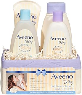 Aveeno Baby Daily Bathtime Solutions Gift Set to Nourish Skin for Baby