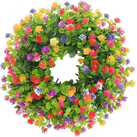 Wxrhiyer 18" Summer Front Door Wreath Cover
