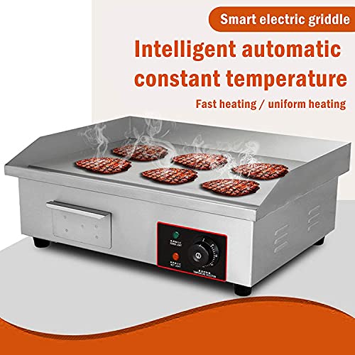 Panghuhu88 110V 3000W 22 Inch Commercial Electric Countertop Griddle Stainless Steel Bbq Flat Top Grill Hot Plate thumb #3
