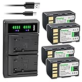 Kastar 4-Pack Battery and LTD2 USB Charger Replacement for JVC GZ-HD320BUS GY-HM70 GY-HM100 GY-HM100U GY-HM150 GY-HM170U GY-HM180 GY-HM360 GZ-HM1 GZ-HM1AC GZ-HM1S GZ-HM1SEK GZ-HM1SEU GZ-HM1SUS