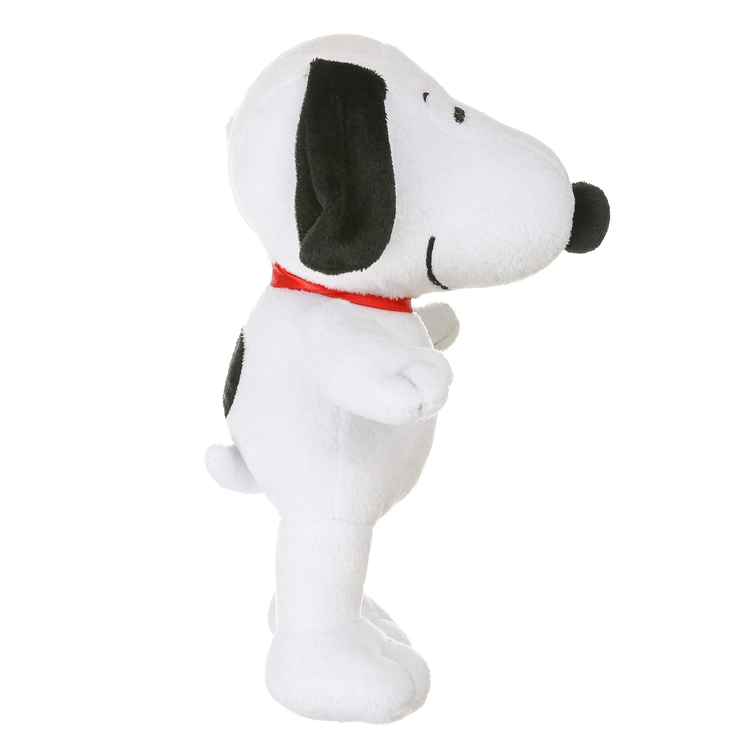Pampam Classic Plush Dog Toy, 23 cm Medium, White with Red Collar, Squeaker Toy 2