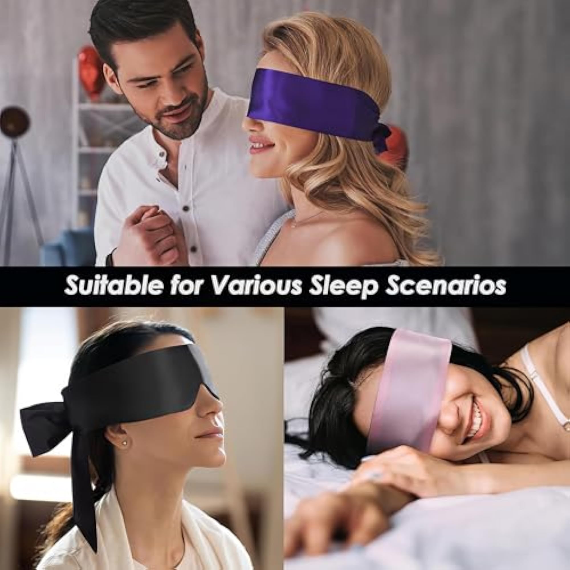 Silk Sleep Mask, Soft Satin Sleeping Mask, Eye Cover