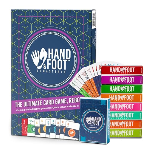 Hand & Foot Remastered 8 Player Edition – Card Game for Adults & Families