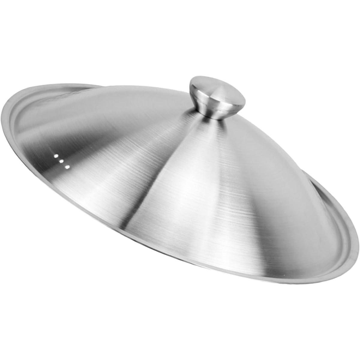 Couvercle de Poêle Léger et Confortable Épais en Acier Inoxydable 34-36 Cm Adapté aux Woks et Marmites