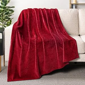Paviliasoftfleeceburgundydarkredthrowblanketforcouchlightweightplushwarmblanketsforbedfuzzycozyflannelblanketthrowforsofatraveljacquardpatternwinered50x60inch  Urban Country Home Decor Pavilia soft fleece burgundy dark red throw blanket for couch lightweight plush warm blankets for bed fuzzy cozy flannel blanket throw for sofa travel jacquard pattern wine red 50×60 inch  urban country home decor