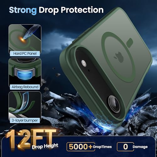 Image of CACOE Magnetic Case for iPhone Air 6.5 inch, Dark Green