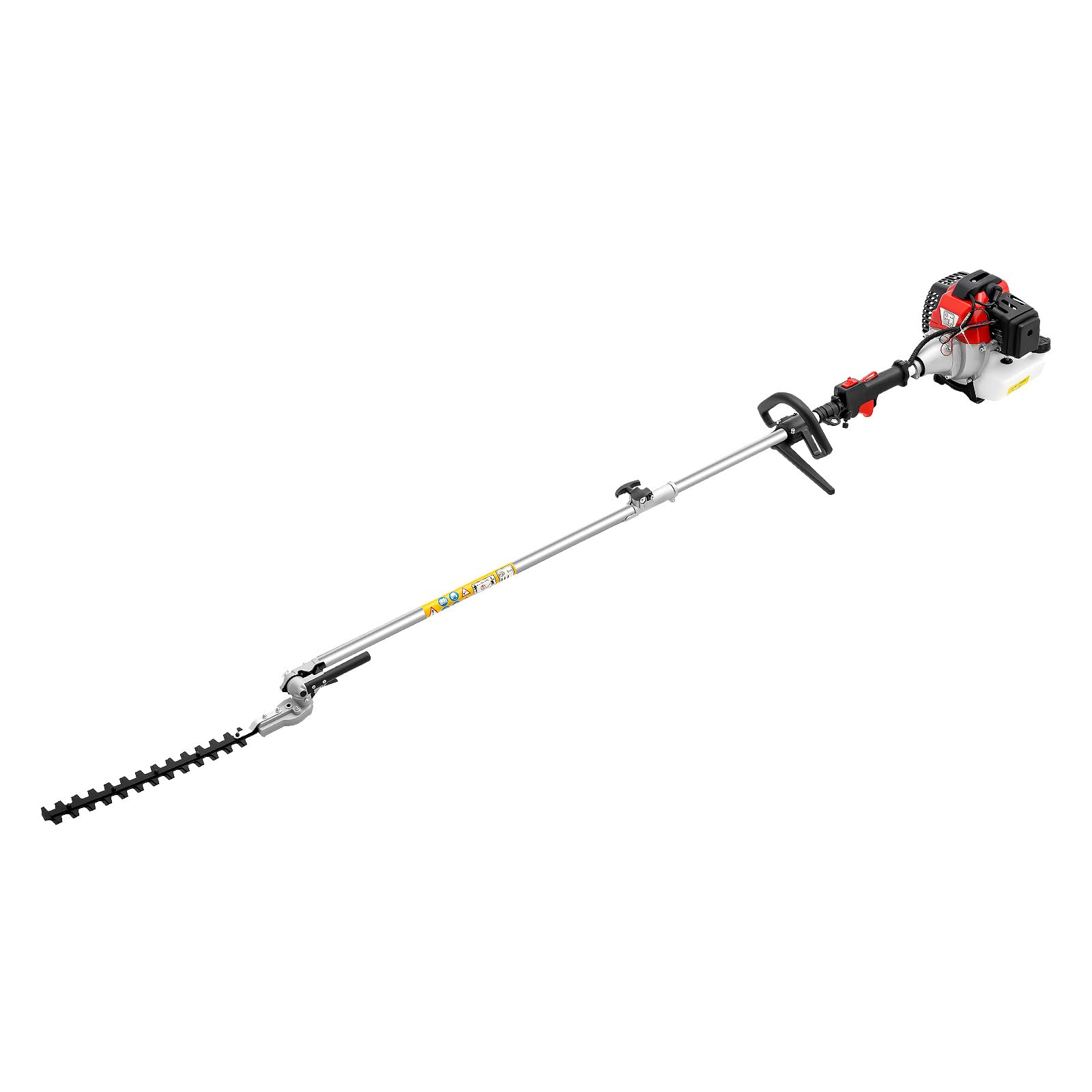 52CC - Herramienta multifunción de jardín de gasolina de 2 tiempos, 7 en 1, desbrozadora de 1,7 kW con cortasetos y podadora para setos, árboles y céspedes