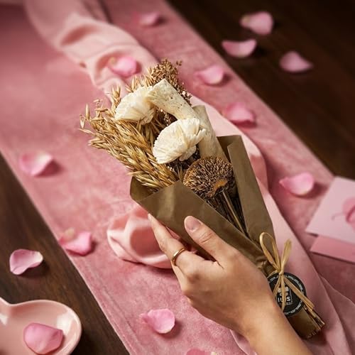 Image of IRIS Ivory Meadow Dry Flower Bouquet with 5ml Fragrance Spray | A Thoughtful Gift with Long-Lasting Beauty