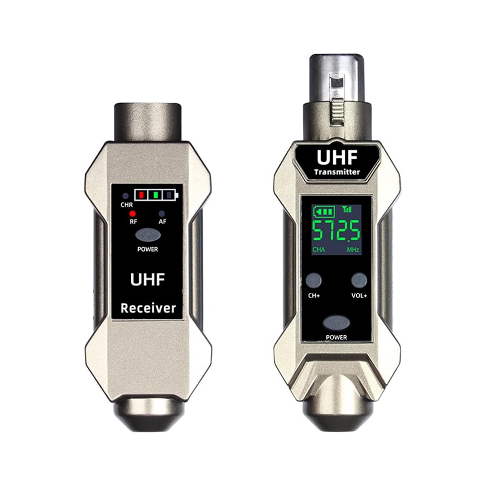 Micrófono Inalámbrico UHF con Cable A Inalámbrico, Receptor-Transmisor, 6,35 mm, 0 V, 5 V, 48 V, 48 KHz, Condensador Dinámico.