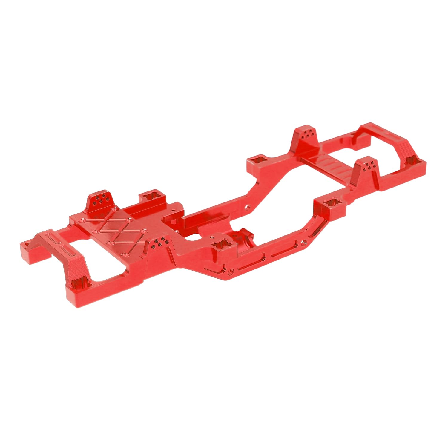 Full Metal Chassis Frame for FMS 1/24 Power Wagon FCX24 RC Crawler Car Model Upgrade Part (Red)