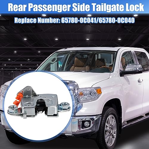 Image of ACROPIX Rear Right Tailgate Latch Lock Actuator Rear Passenger Side Tailgate Latch Actuator Assembly for Toyota Tundra 2007-2021 No.65780-0C041 - Pack of 1