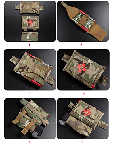 WarmHeartting Micro Trauma Kit Pouch Opbergzak Met Tourniquet Houder Hangmat Tactische IFAK EDC MOLLE Medische EHBO Pouch