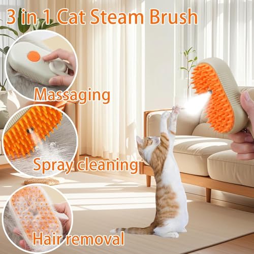 Image of Cleaning Slicker Brush, Cat Brush with Release Button, Dog Shedding for Grooming, Cat Comb Pet Massage Tool Suitable for Long or Short Pet Hair Cleaner, Removes Tangles & Loose Fur（Square）
