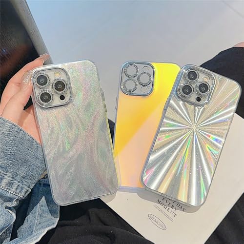 Coque iPhone 12Pro Max givrée glitter protection rigide aurora - 3