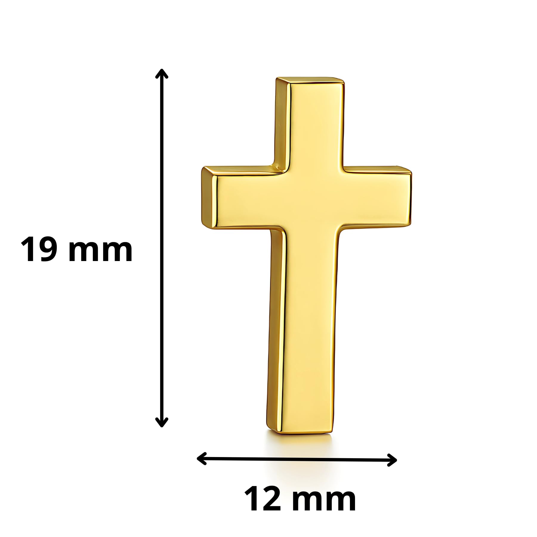 Zestaw dwóch złotych i srebrnych szpilek z krzyżem chrześcijańskim | Katolicki metalowy grawerunek laserowy w kolorze złotym | Katolicka przypinka do klapy religijnej, broszka dla mężczyzn i kobiet