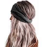 Huachi Original Headbands for Women Extra Wide Cross Criss Turban Hairbands for Workout Yoga Runn...