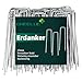 Produktbild GREELUE 50 Stück Ø3mm Erdanker Bodenanker, 150x25mm Verzinkter Stahl Anti-Rost Erdnägel für Unkrautvlies Gartenvlies Camping