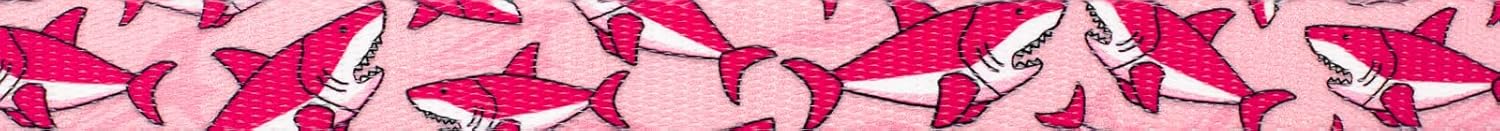 Country Brook Design - Pink Sharks Polyester Webbing