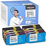 tinta hp 950 rendimiento Contenido del paquete: myCartridge SUPRINT 950XL (2 negro) + 950XL (2 cian/2 magenta/2 amarillo)