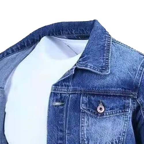 Chaqueta vaquera retro para hombre otoño miniatura 5