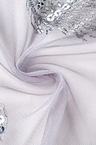 Image of BABEYOND 1920s Sequined Shawl Wraps for Women Fringed Evening Cape Wedding Bridal Shawl Scarf for Evening Dresses Party