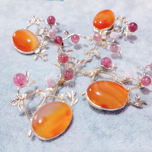 Image of Brooches for Women with Crystal, Pink Flower, Rhinestone Brooches Pins Elegant Jewelry Blossom Fashionable Gifts Ladies Bouquet Brooches Pin for Birthday, Party, New Year, Wedding