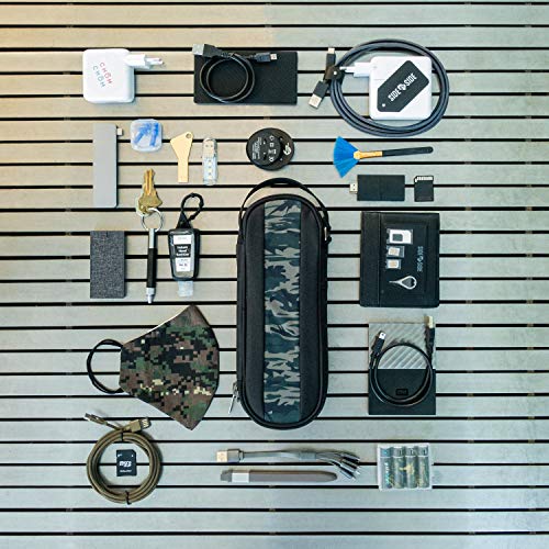 Side By Side - Premium Pouch Organizer For Tech, Electronics, Cords, Chargers - Everyday Carry Bag For Cables, Gadgets, Accessories - Storage Case For Travel Essentials For Flying. (Camo) #TOP5