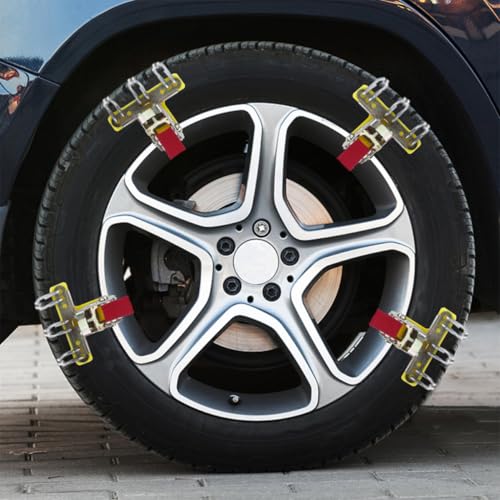 Cadenas de nieve para neumáticos de coche hechas de acero resistente 5