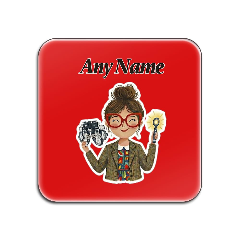 Cadeau anniversaire opticien lot de 4 dessous de verre personnalisés design yeux