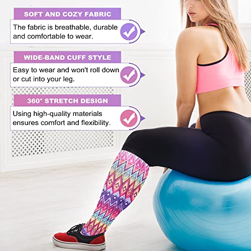 Levsox Plus Size Compression Socks Wide Calf Support Sock For Women & Men 15-20 Mmhg Knee High Nurses Pregnant Travel #TOP1