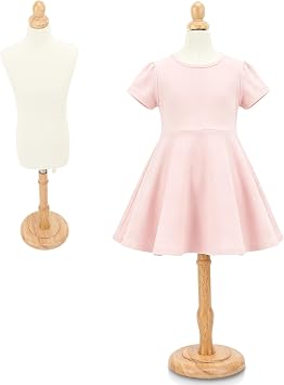 Mini Male Body Dress Form with Stand, Small-Sized Fixable Versatile Teaching Mannequin Torso Dress Model Dress Form Display Stand for Sewing and Pattern Creation